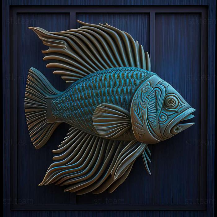 3D model Striped  tailed dianema fish (STL)